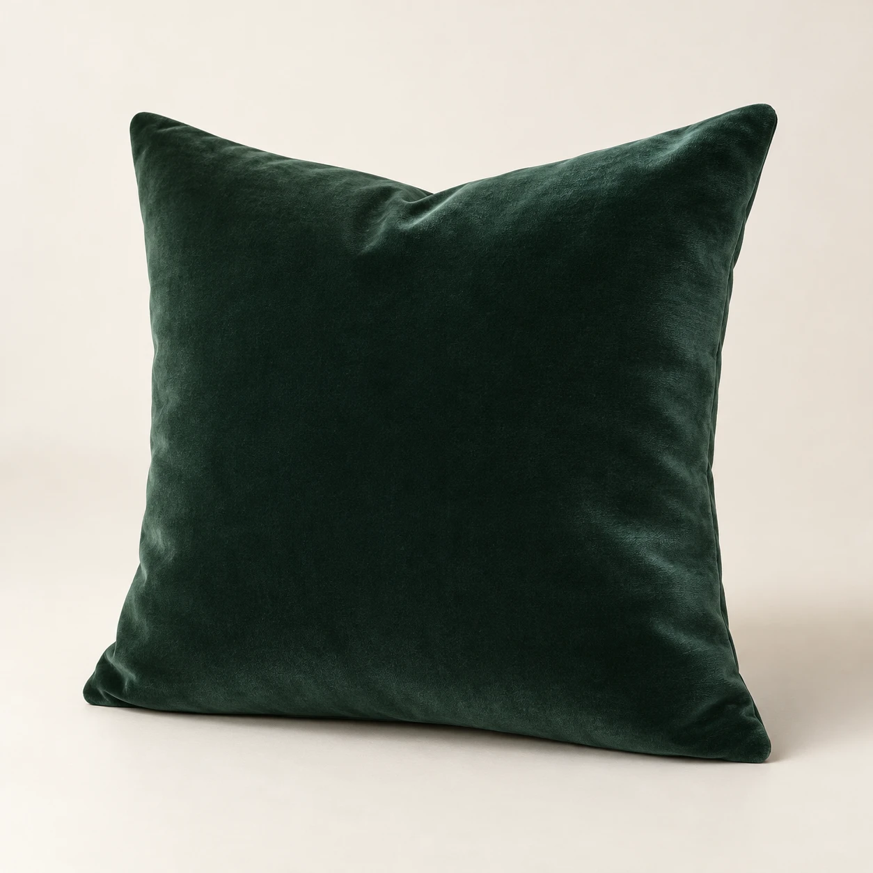 The Signature Square, Plain velvet, Forest Green velvet cushion cover
